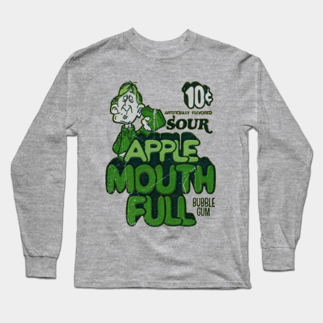 Sour Apple Mouth Full Bubble Gum Long Sleeve T-Shirt by offsetvinylfilm